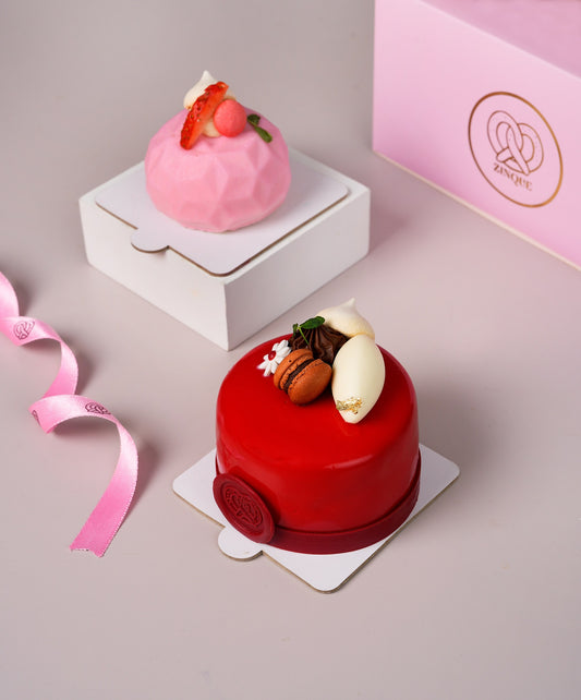 Strawberry Special Assorted Box of 2 Mini Cake