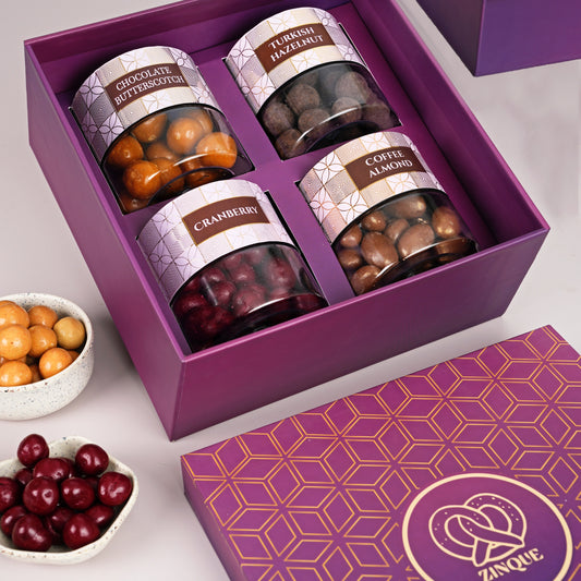 Zinque’s Luxury Nut lovers Gift Box of 4