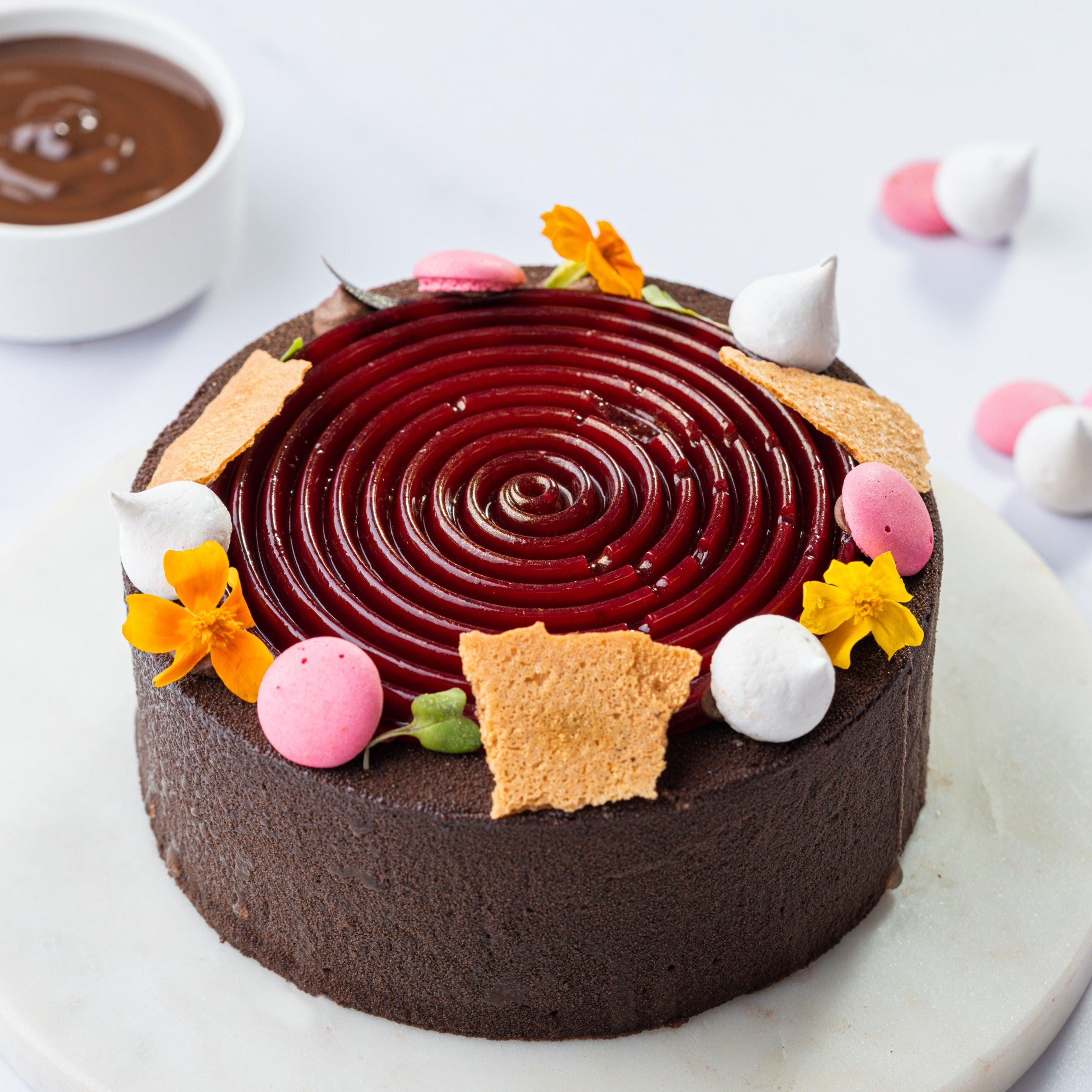 Valentine's Day Chocolate Cake Tutorial - Flour & Floral